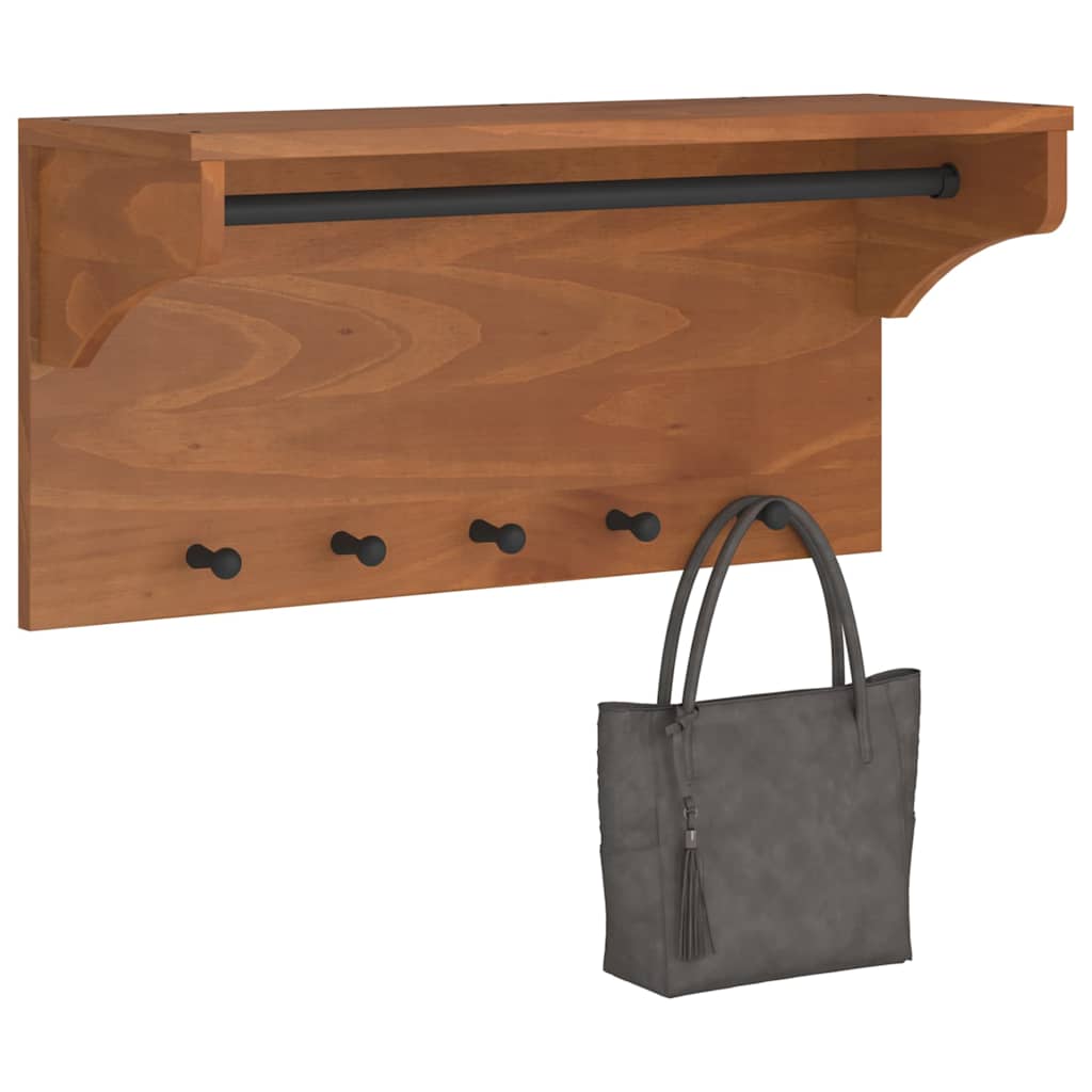 Appendiabiti da Parete SANDNES 87x30x42 cm in Legno di Pino - homemem39