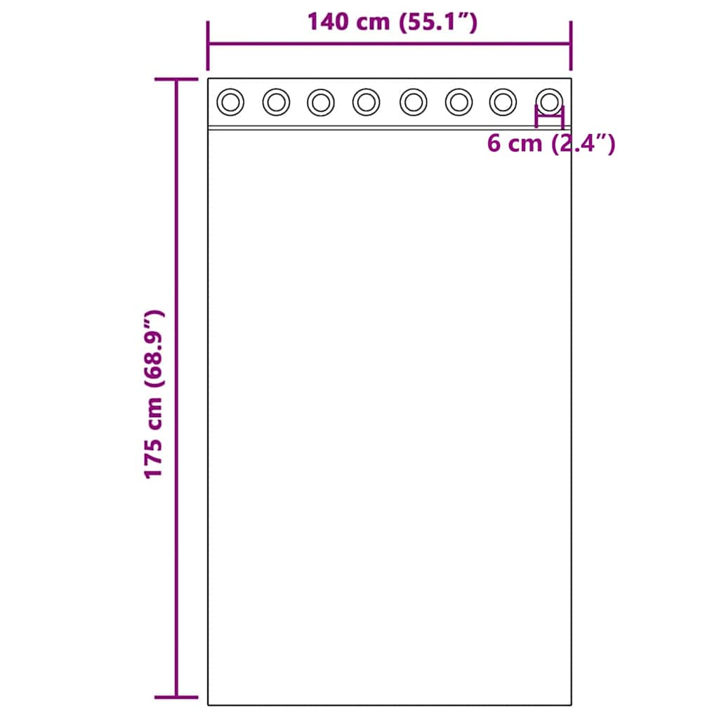 Tende in Voile con Occhielli 2 pz Marrone Chiaro | homemem39