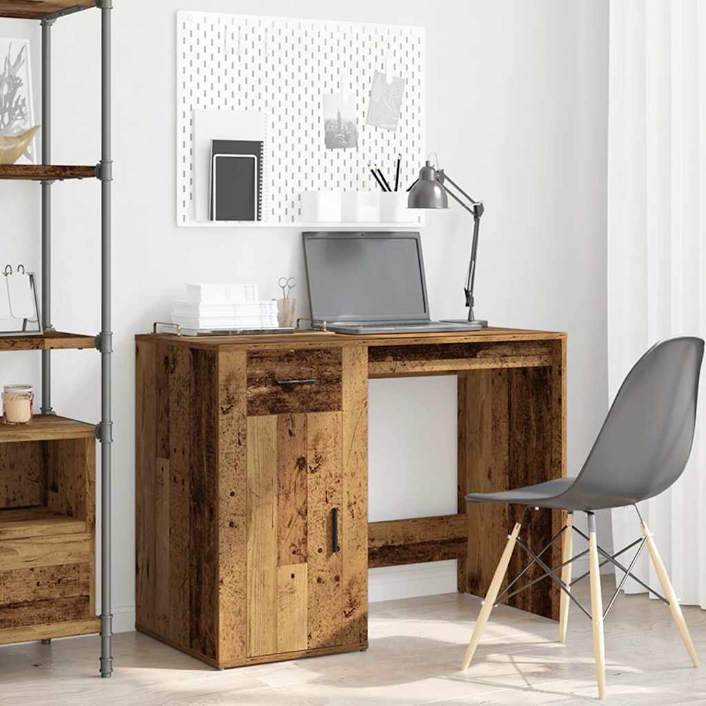 Scrivania Legno Antico 100x49x75 cm in Legno Multistrato - homemem39