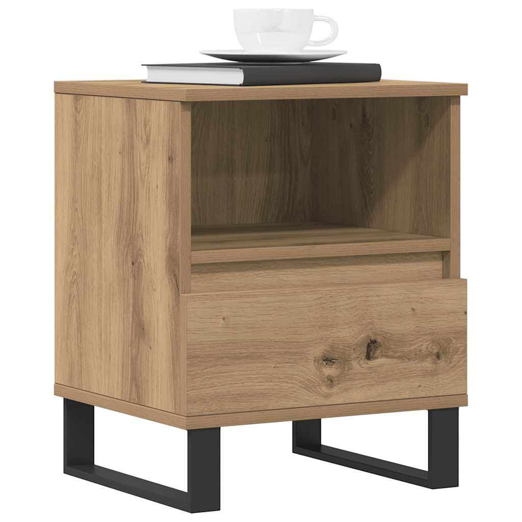 Comodino Rovere Artigianale 40x35x50 cm in Legno Multistrato