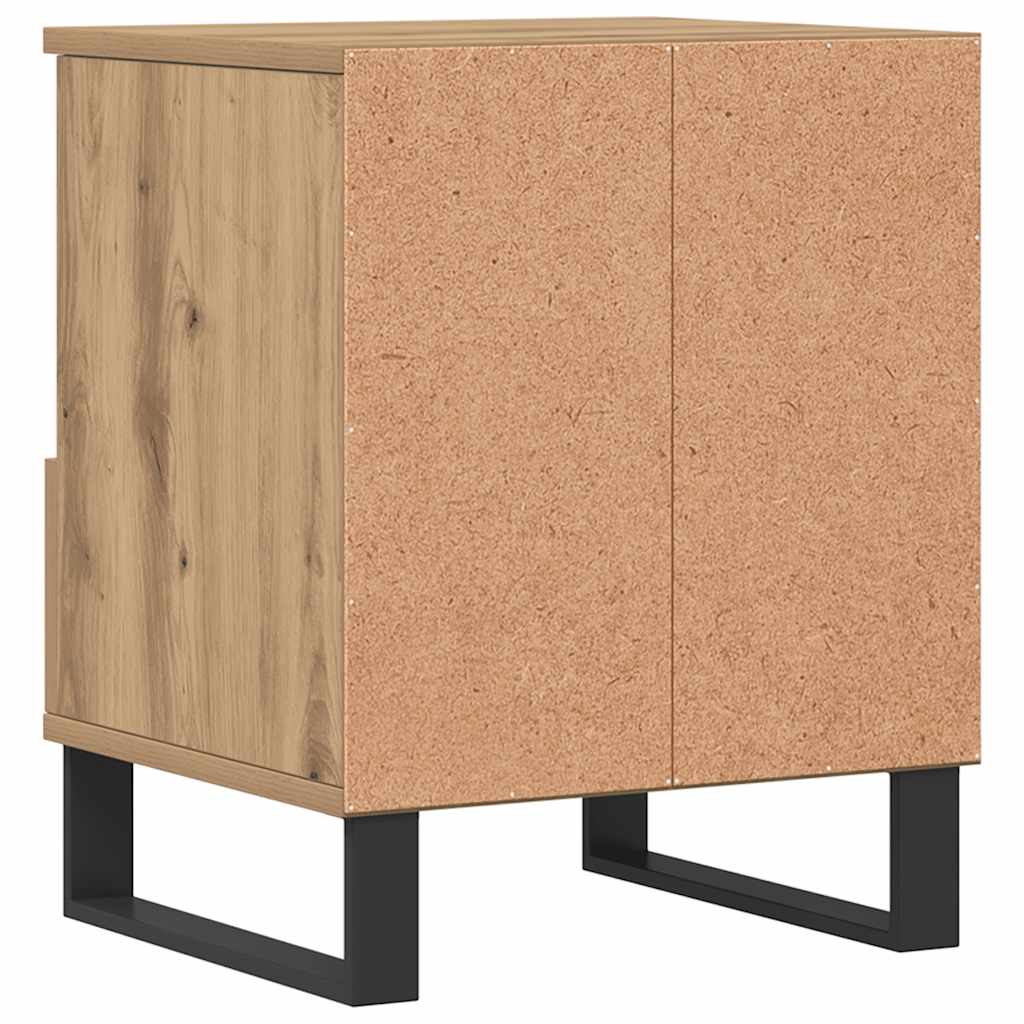 Comodino Rovere Artigianale 40x35x50 cm in Legno Multistrato