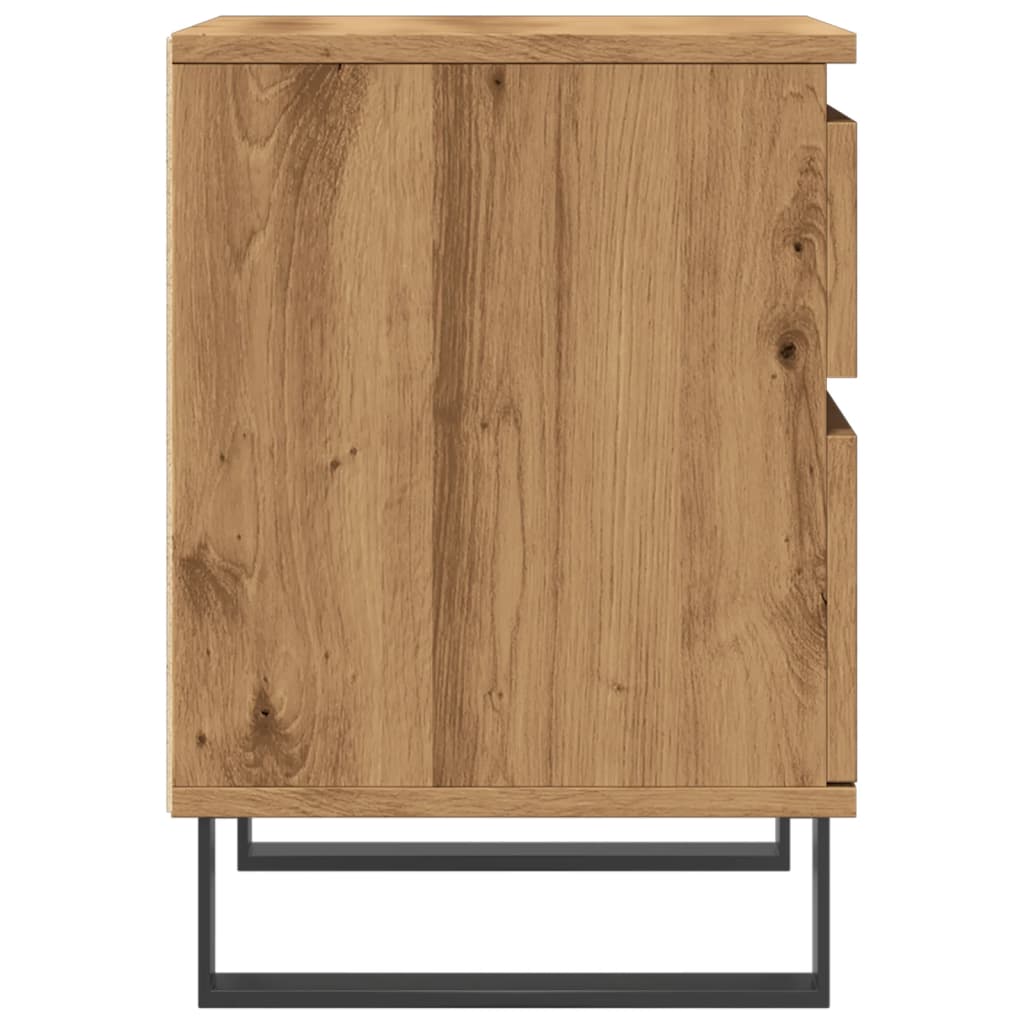 Comodino Rovere Artigianale 40x35x50 cm in Legno Multistrato