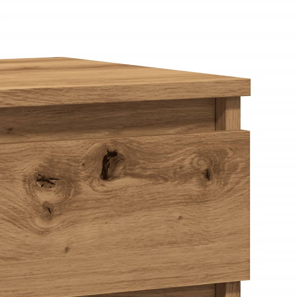 Comodino Rovere Artigianale 40x35x50 cm in Legno Multistrato