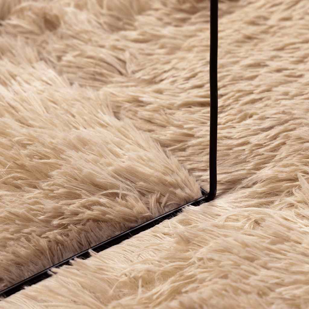 Tappeto Shaggy a Pelo Lungo NAVARRA Beige 60x100 cm poliestere - homemem39