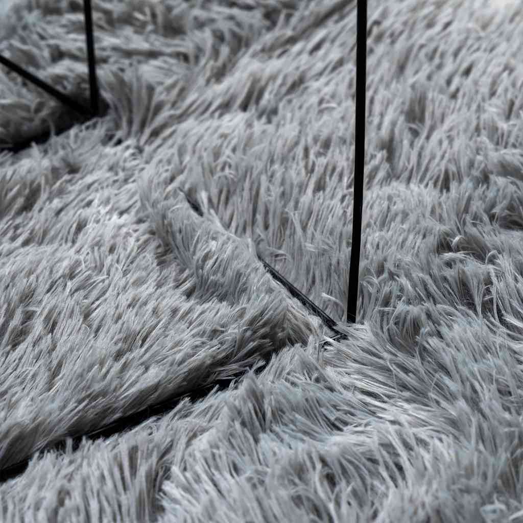 Tappeto Shaggy a Pelo Lungo NAVARRA Grigio Chiaro 120x170 cm - homemem39