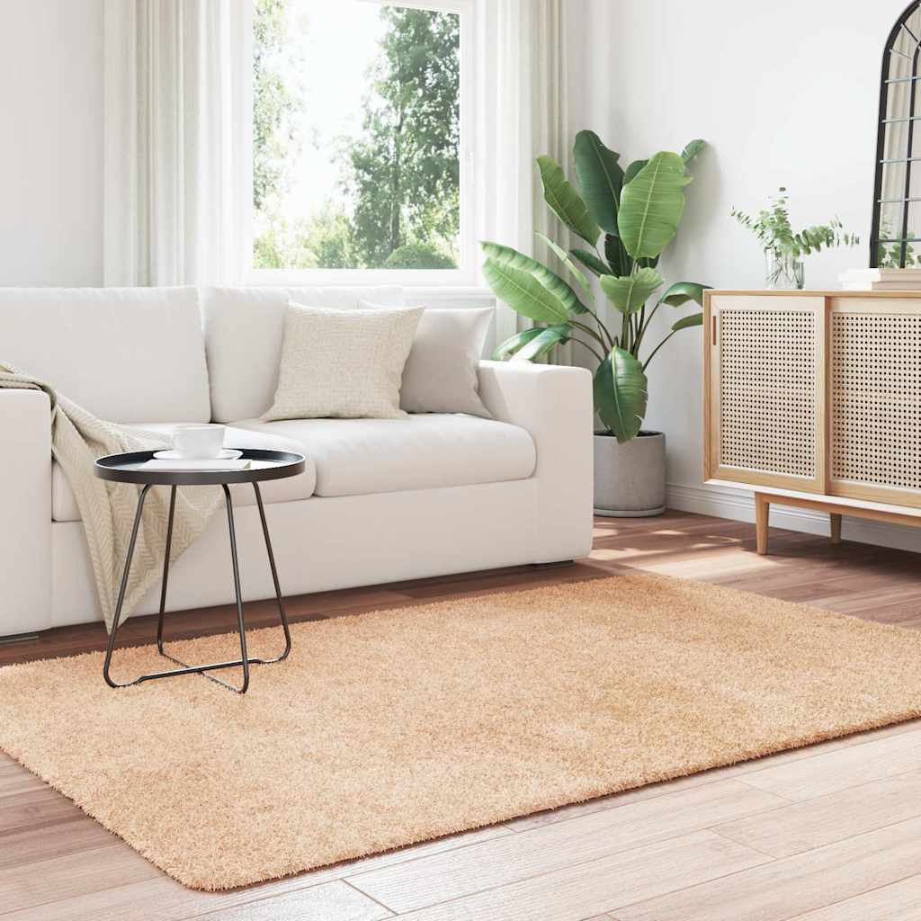 Tappeto Shaggy a Pelo Lungo NAVARRA Beige 130x200 cm poliestere - homemem39