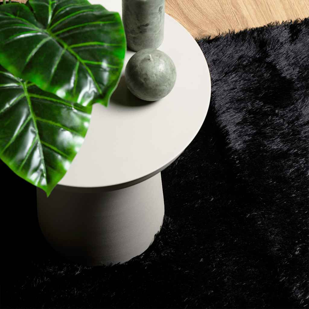 Tappeto Shaggy a Pelo Lungo NAVARRA Nero 130x200 cm poliestere - homemem39