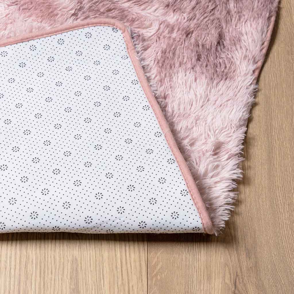 Tappeto Shaggy a Pelo Lungo NAVARRA Rosa Antico 130x200cm - homemem39