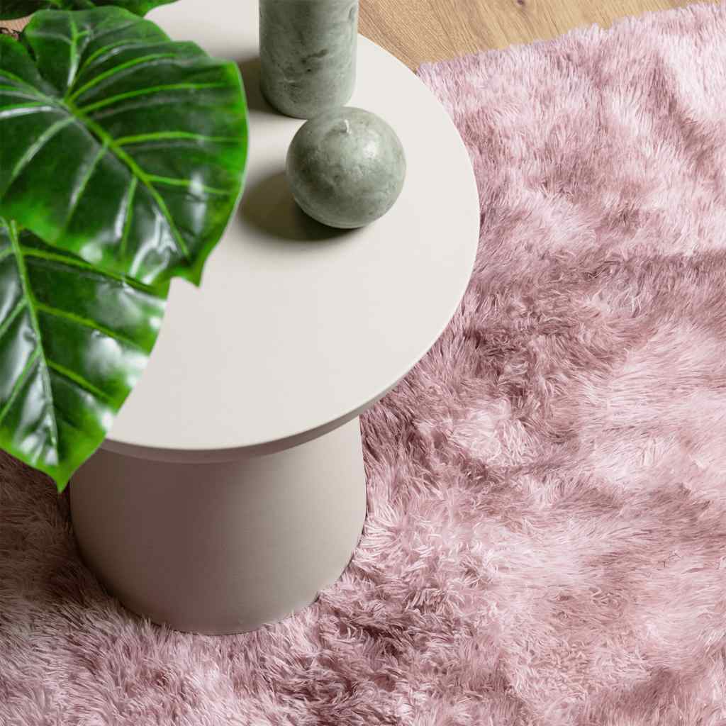 Tappeto Shaggy a Pelo Lungo NAVARRA Rosa Antico 130x200cm - homemem39