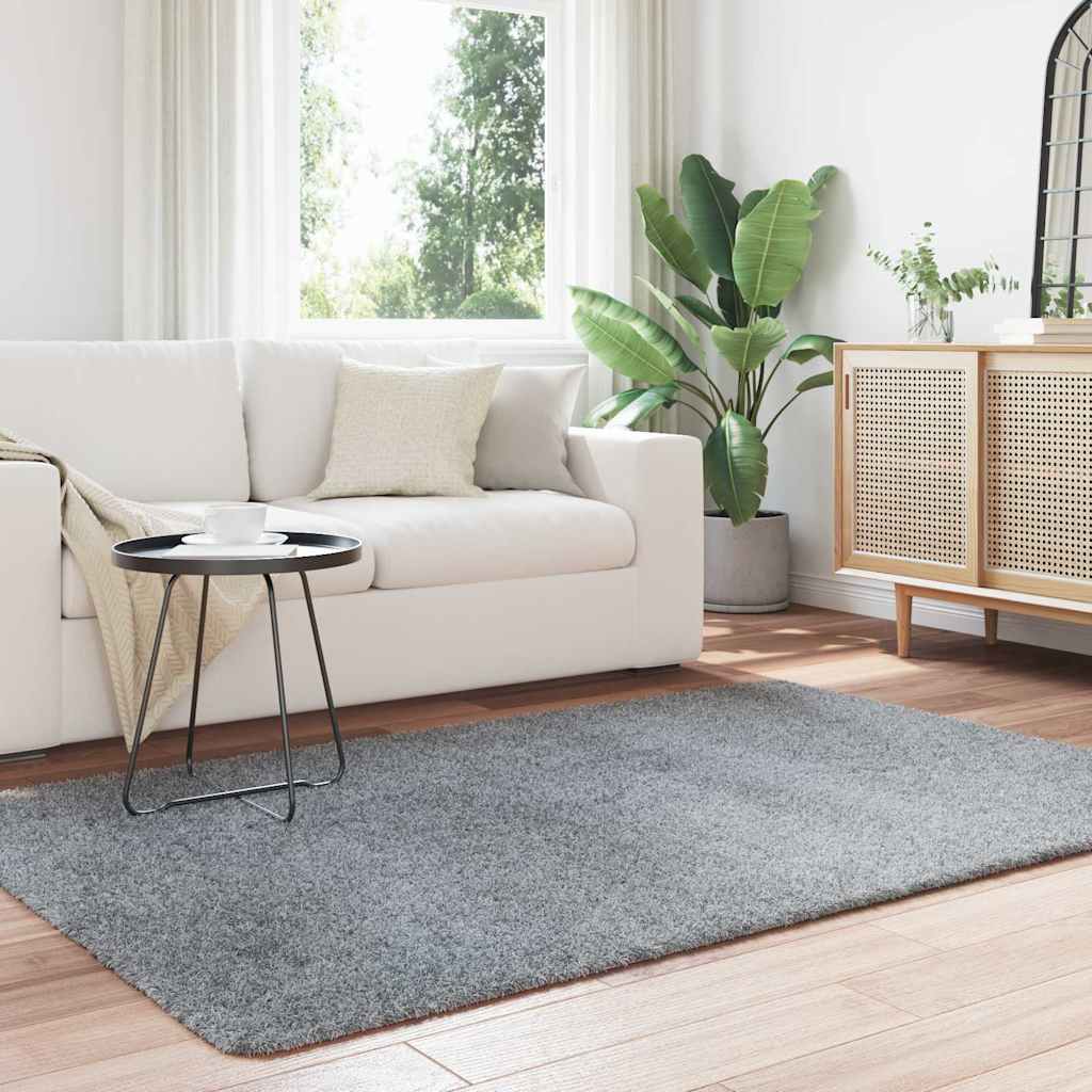 Tappeto Shaggy a Pelo Lungo NAVARRA Grigio Chiaro 130x200 cm - homemem39