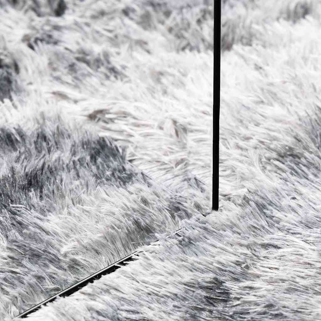 Tappeto Shaggy a Pelo Lungo NAVARRA Grigio Argento 130x200cm - homemem39