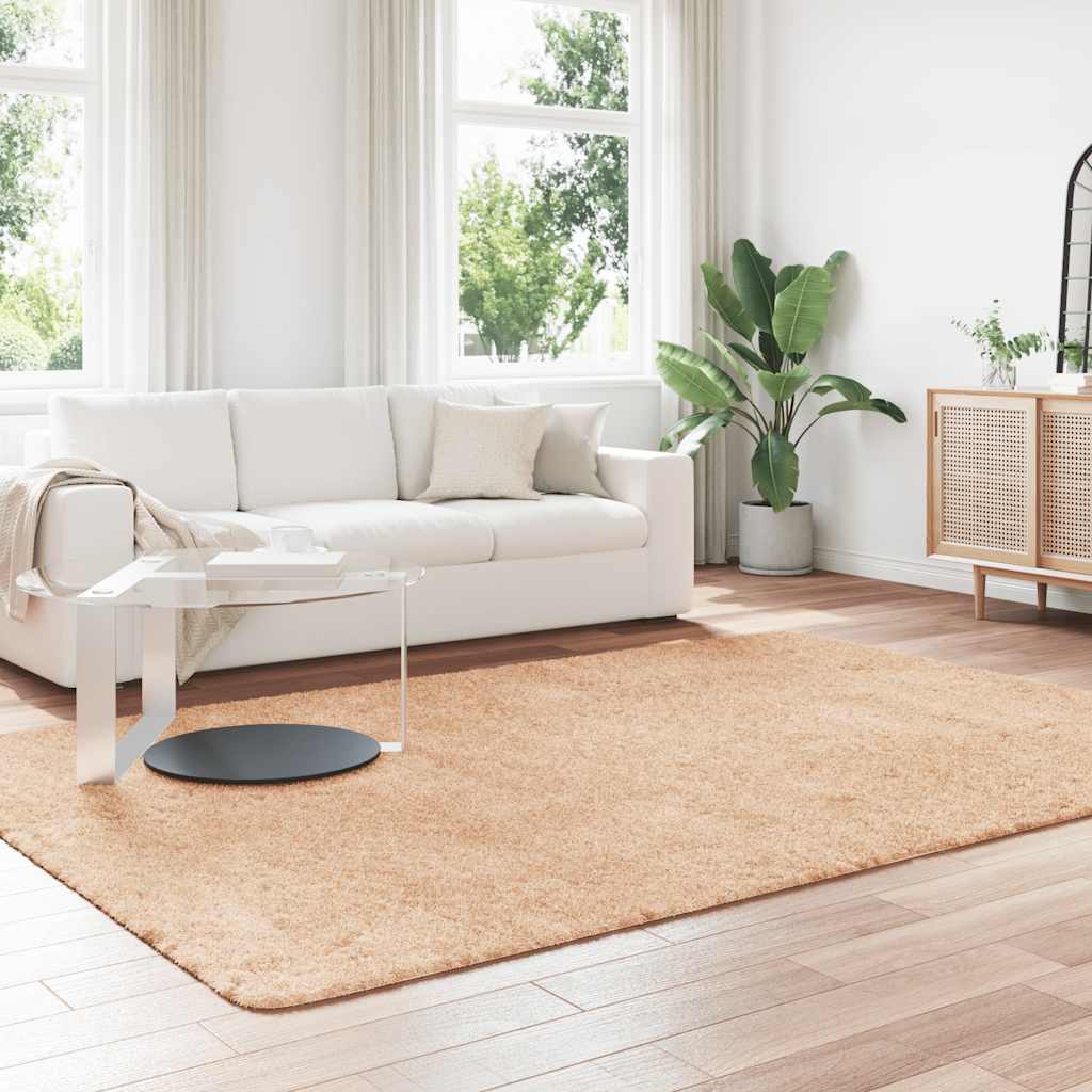 Tappeto Shaggy a Pelo Lungo NAVARRA Beige 200x290 cm poliestere - homemem39