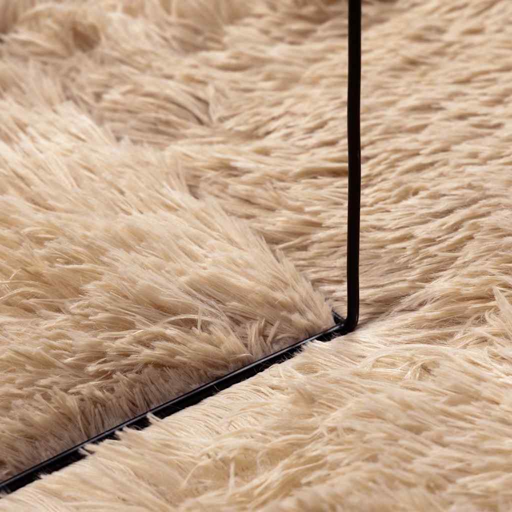 Tappeto Shaggy a Pelo Lungo NAVARRA Beige 200x290 cm poliestere - homemem39