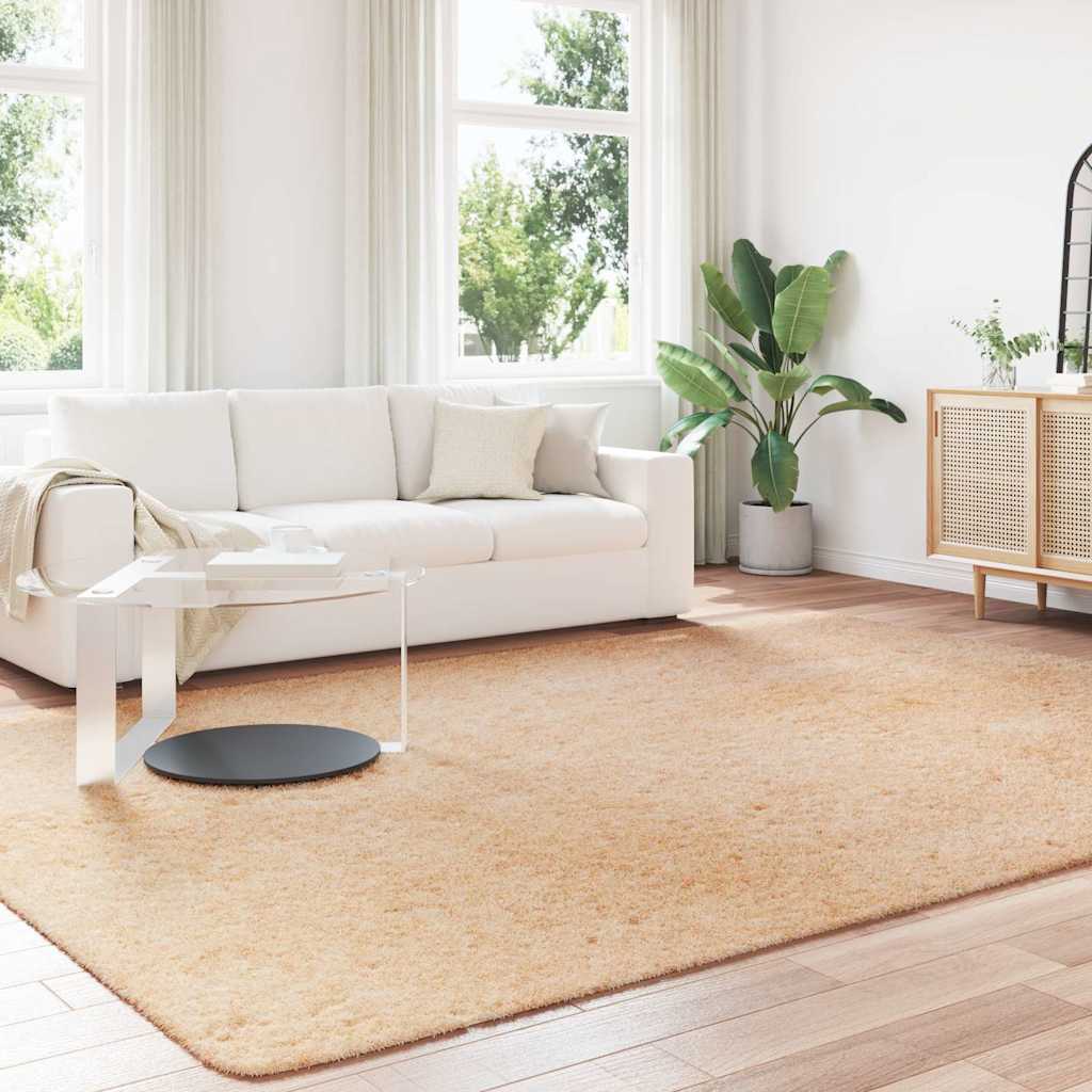 Tappeto Shaggy a Pelo Lungo NAVARRA Beige 240x340 cm poliestere - homemem39