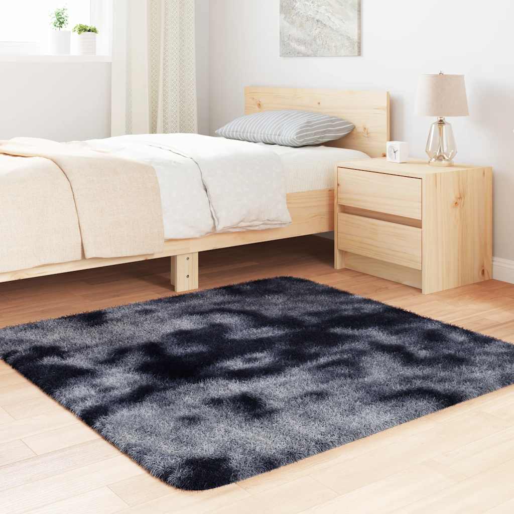 Tappeto Shaggy a Pelo Lungo NAVARRA Grigio Scuro 120x120 cm - homemem39
