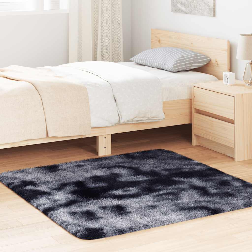 Tappeto Shaggy a Pelo Lungo NAVARRA Grigio Scuro 120x120 cm - homemem39
