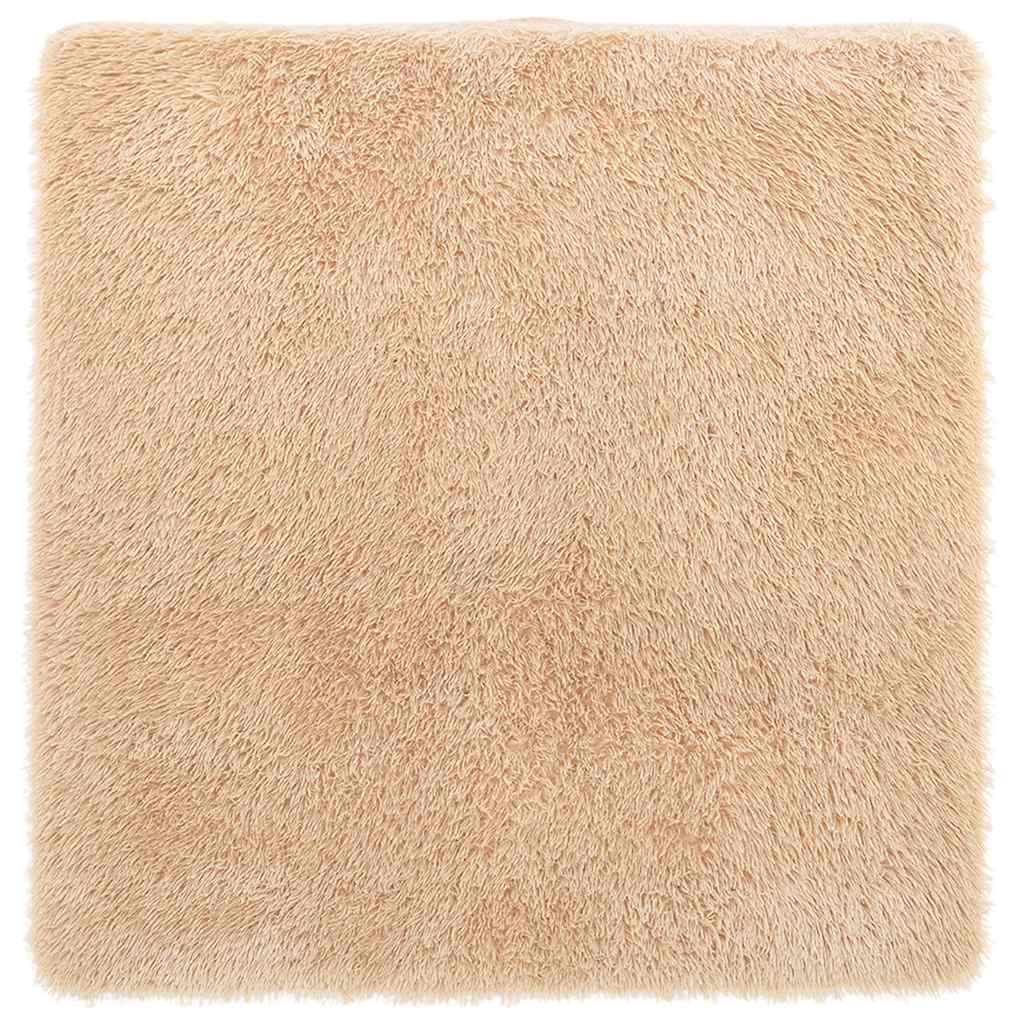 Tappeto Shaggy a Pelo Lungo NAVARRA Beige 160x160 cm poliestere - homemem39
