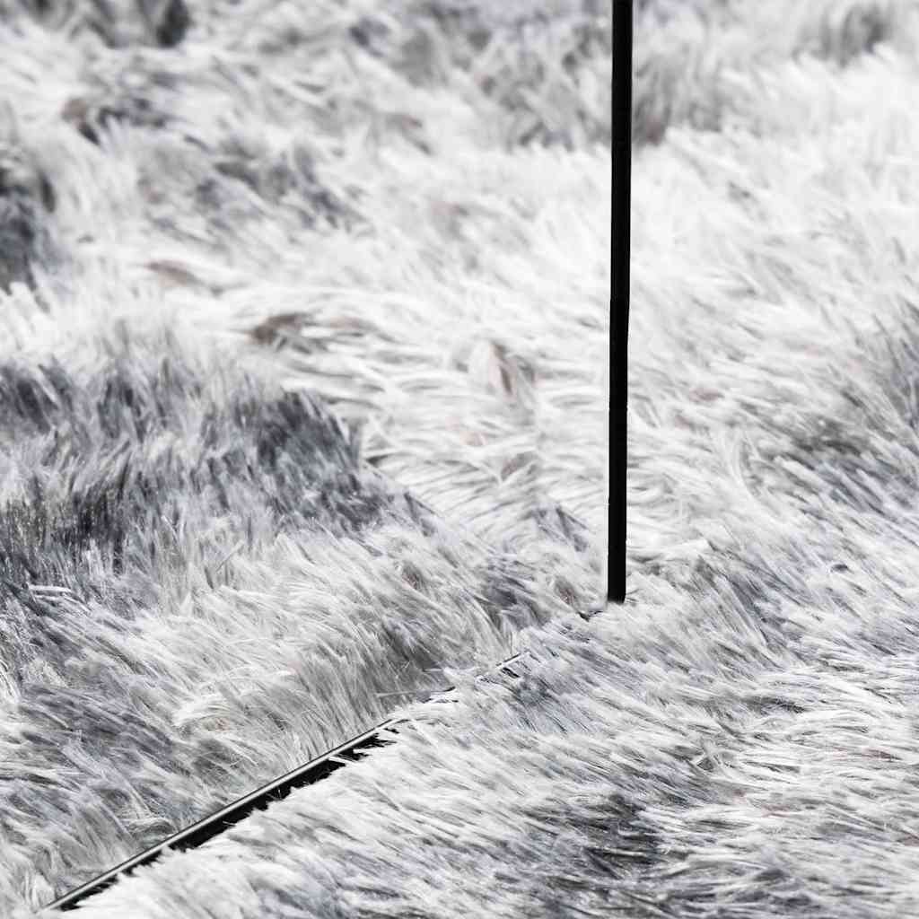 Tappeto Shaggy a Pelo Lungo NAVARRA Grigio Argento 160x160cm - homemem39