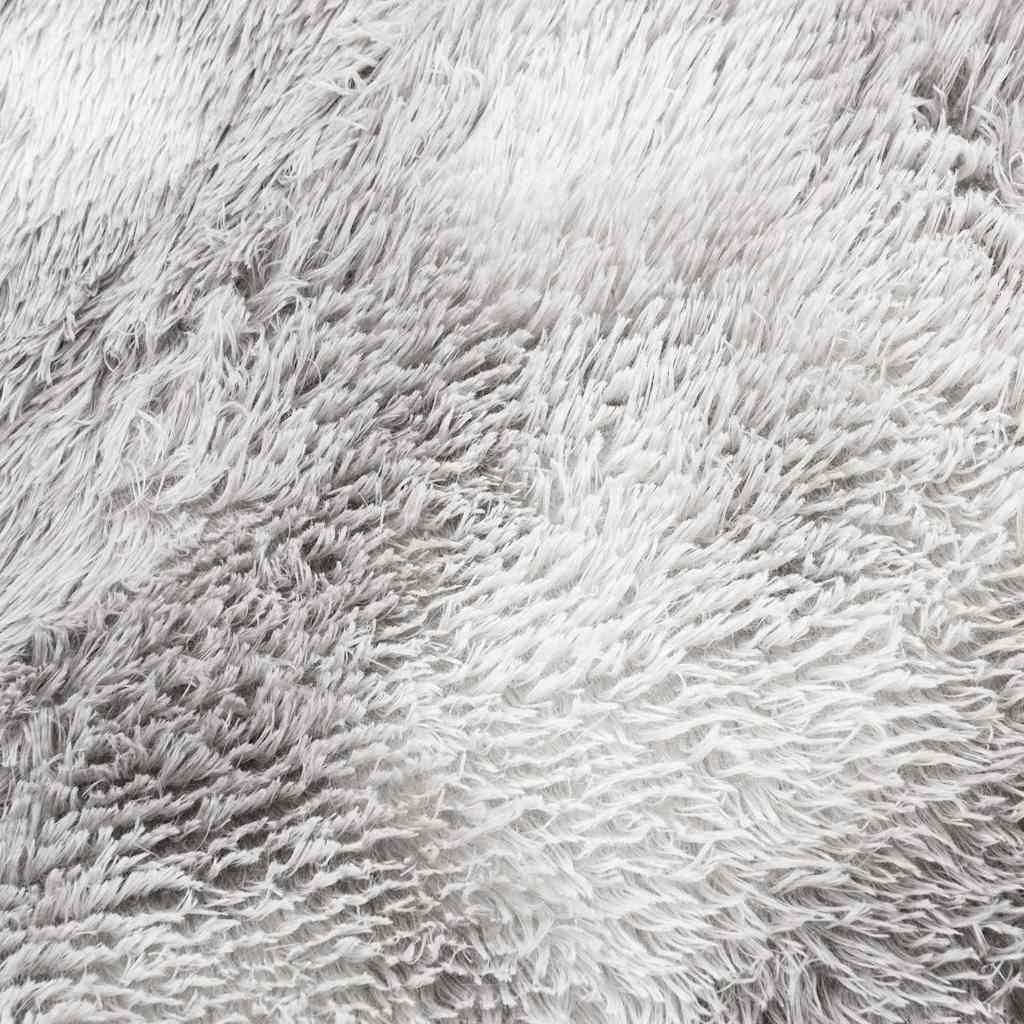 Tappeto Shaggy a Pelo Lungo NAVARRA Grigio Argento 160x160cm - homemem39