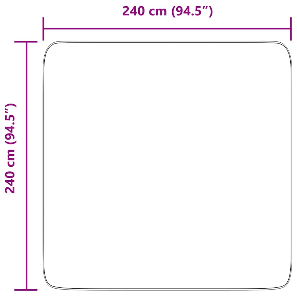 Tappeto Shaggy a Pelo Lungo NAVARRA Beige 240x240 cm poliestere | homemem39
