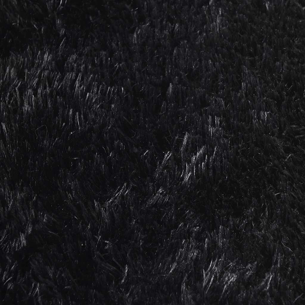 Tappeto Shaggy a Pelo Lungo NAVARRA Nero 240x240 cm poliestere - homemem39