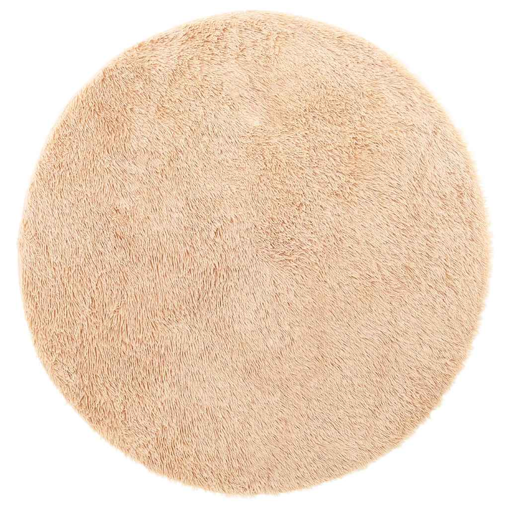 Tappeto Shaggy a Pelo Lungo NAVARRA Beige 100x100 cm poliestere - homemem39