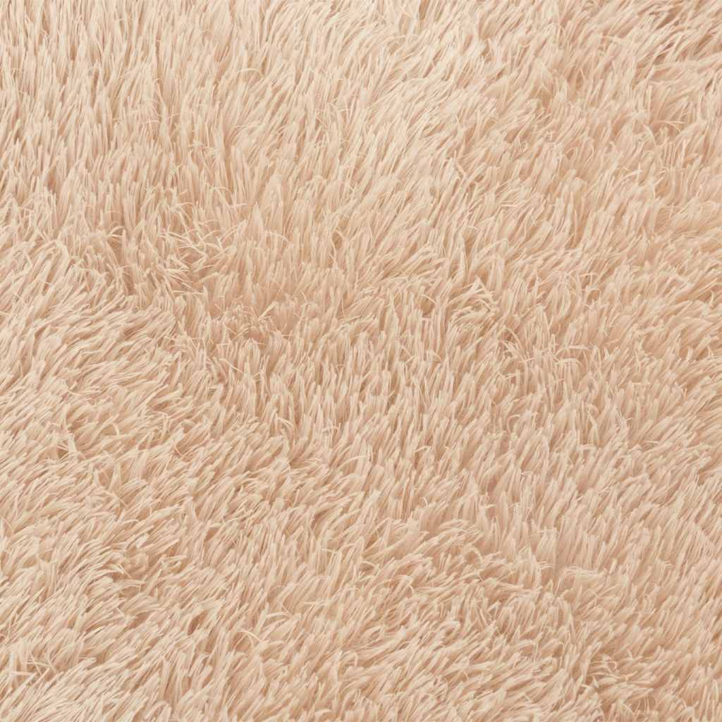Tappeto Shaggy a Pelo Lungo NAVARRA Beige 100x100 cm poliestere - homemem39