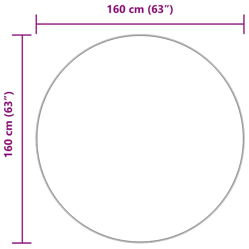 Tappeto Shaggy a Pelo Lungo NAVARRA Blu Marino 160x160 cm