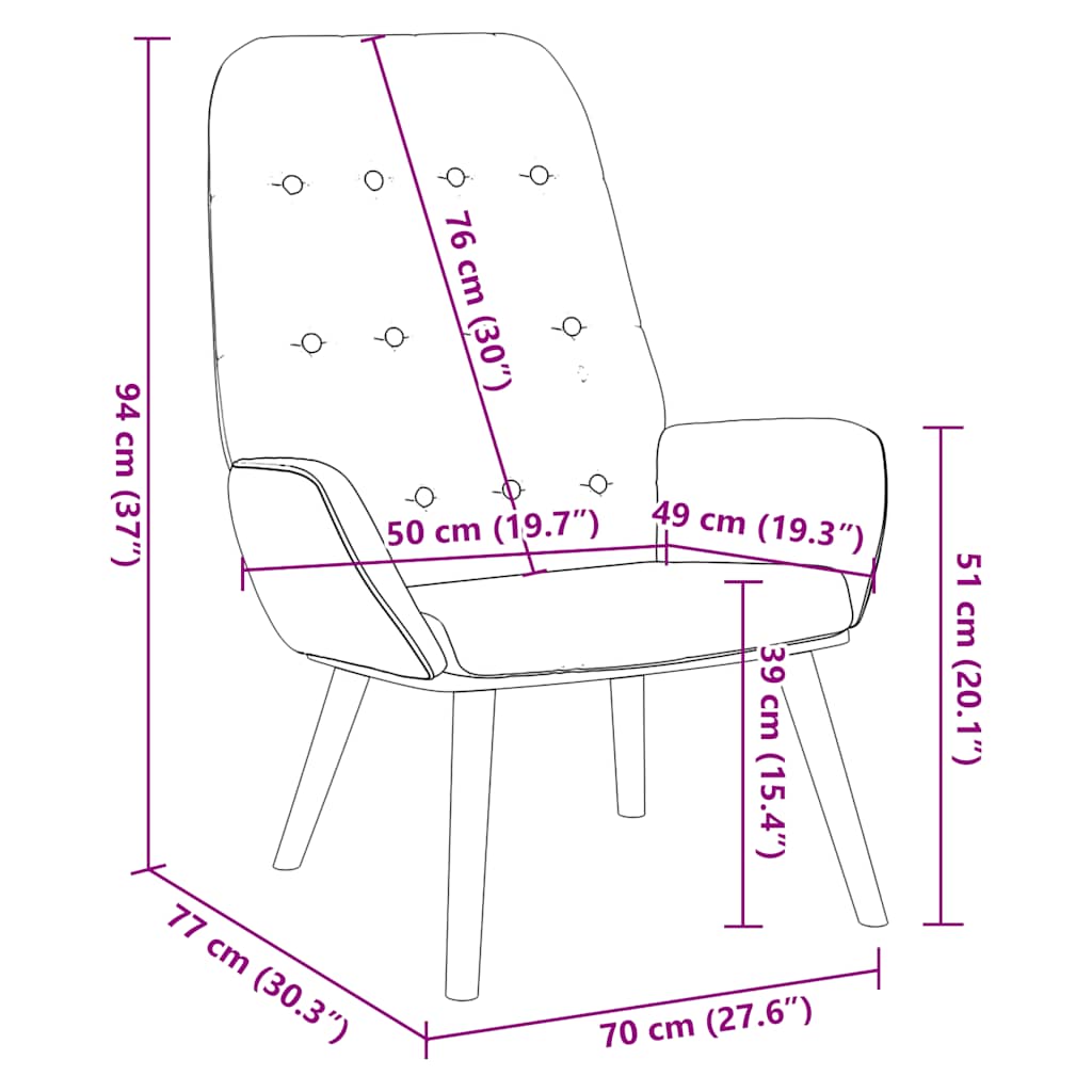 Sedia Relax Grigio Scuro in Velluto | homemem39