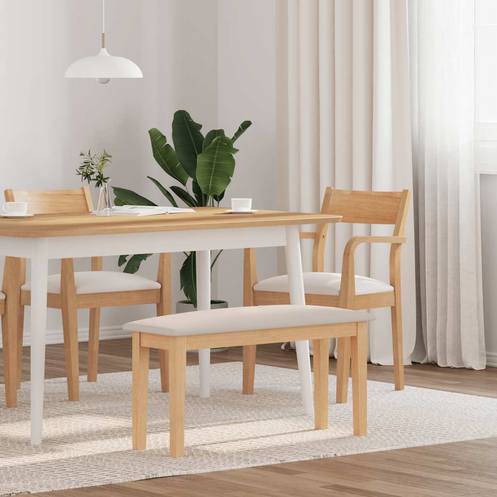 Panca 90 cm in Legno Massello di Hevea - homemem39