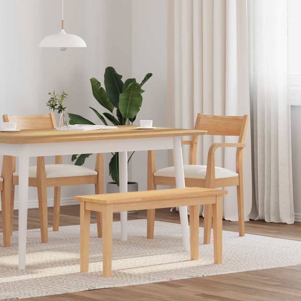 Panca 90 cm in Legno Massello di Hevea - homemem39