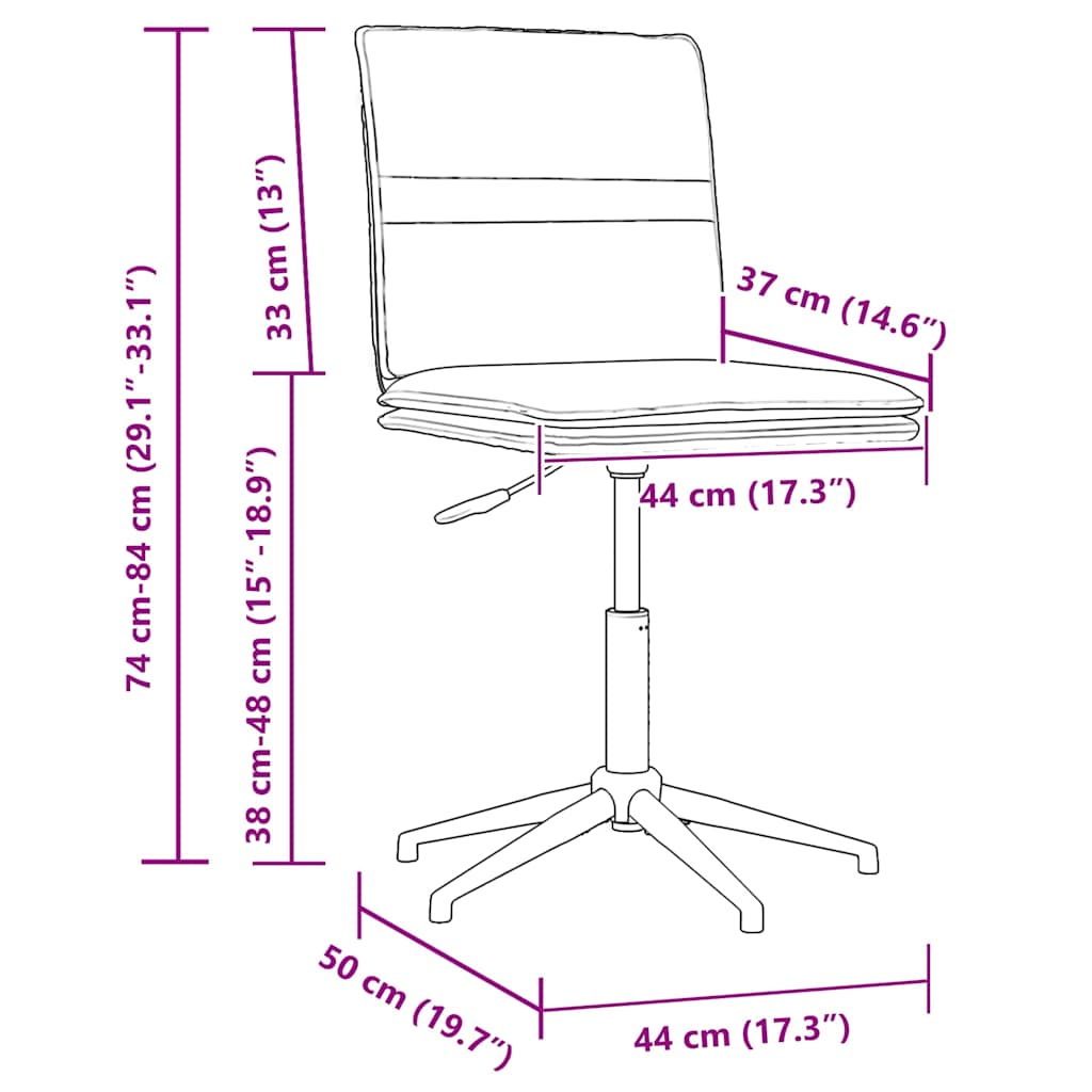 Sedie da Pranzo 4 pz Crema in Velluto