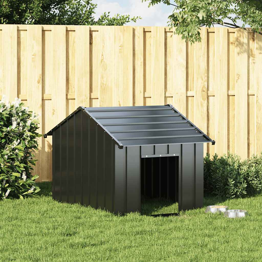 Casetta per Cani con Tetto 83x130x85 cm Acciaio Zincato - homemem39