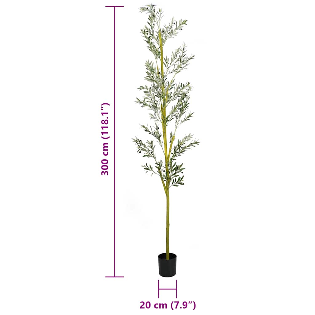Albero Ulivo Artificiale 1000 Foglie 300 cm Verde | homemem39