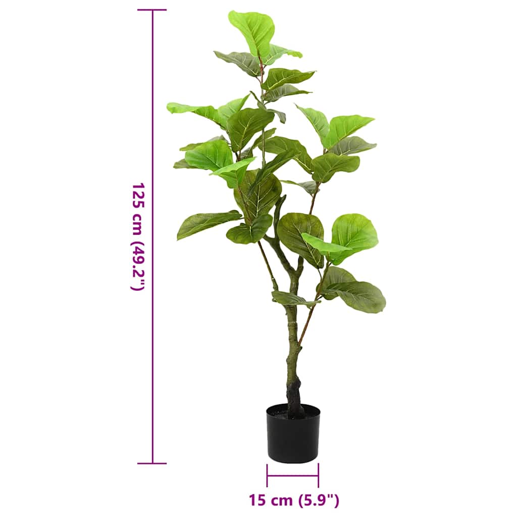 Albero di Ficus Artificiale 30 Foglie 125 cm Verde | homemem39