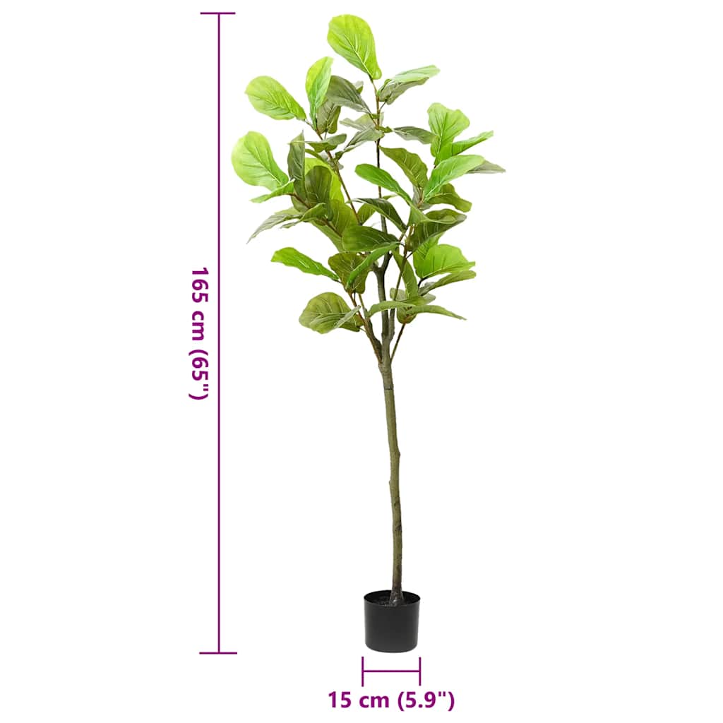 Albero di Ficus Artificiale 48 Foglie 165 cm Verde | homemem39