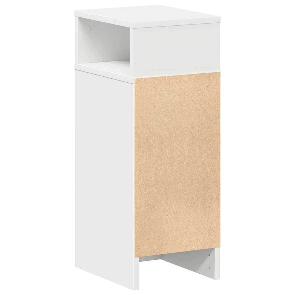 Comodino con Cassetto Bianco 25x31x66 cm