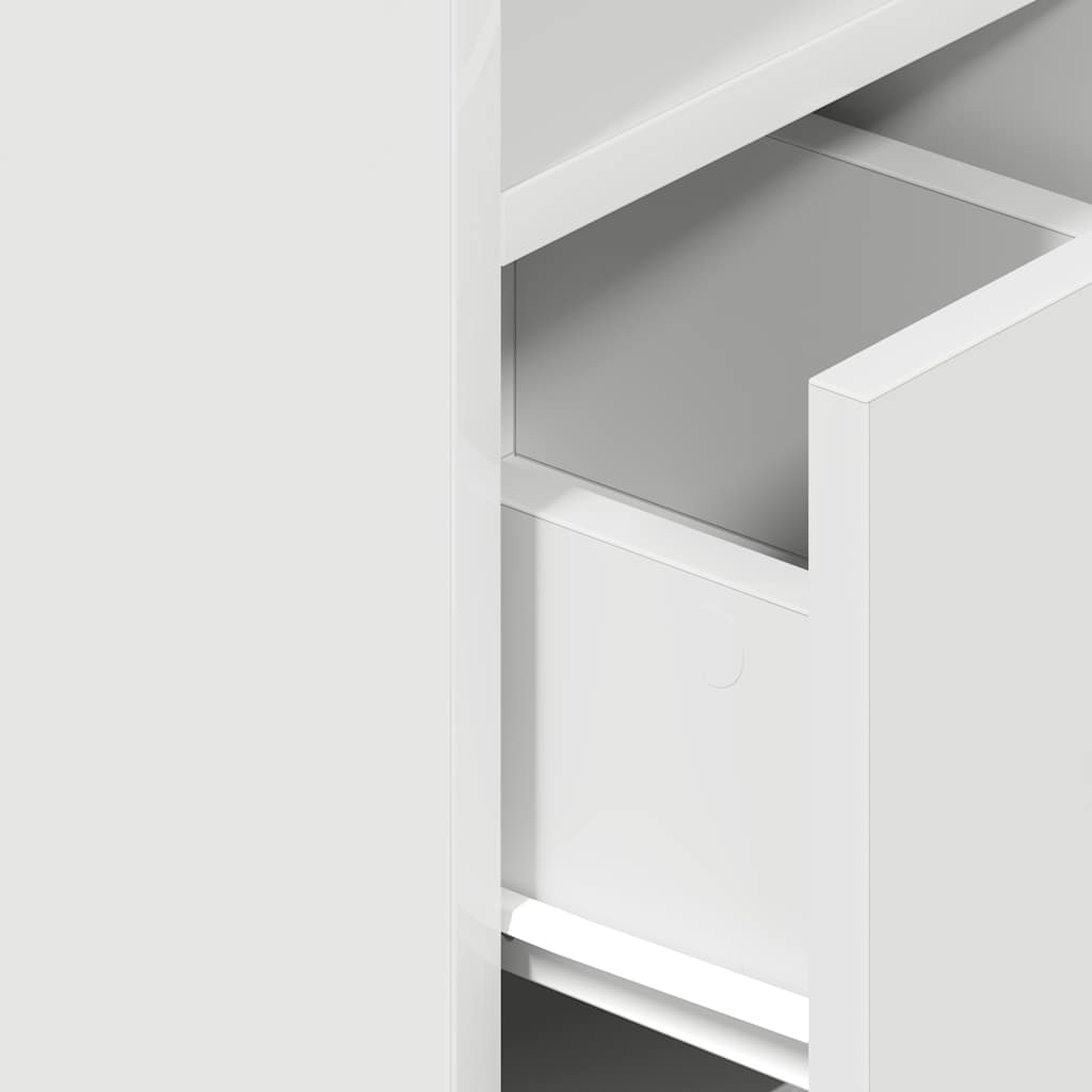 Comodino con Cassetto Bianco 25x31x66 cm