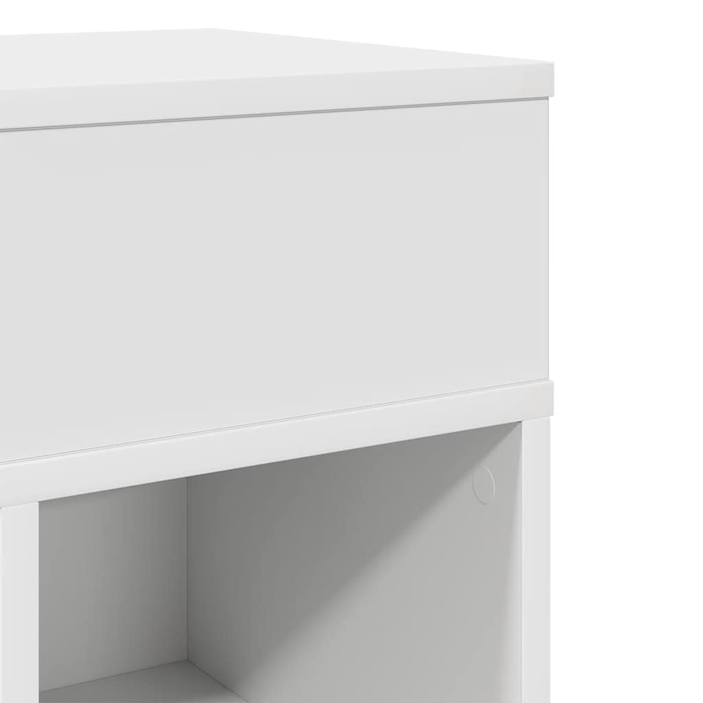 Comodini 2 pz con Cassetto Bianchi 25x31x66 cm