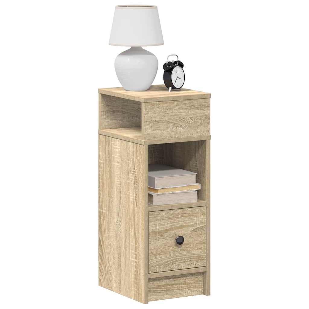 Comodino con Cassetto Rovere Sonoma 25x31x66 cm