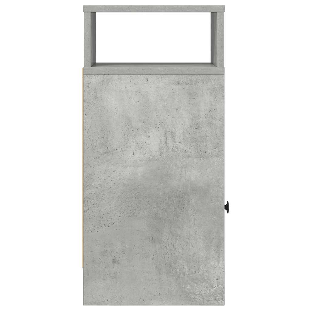 Comodino con Cassetto Grigio Cemento 25x31x66 cm