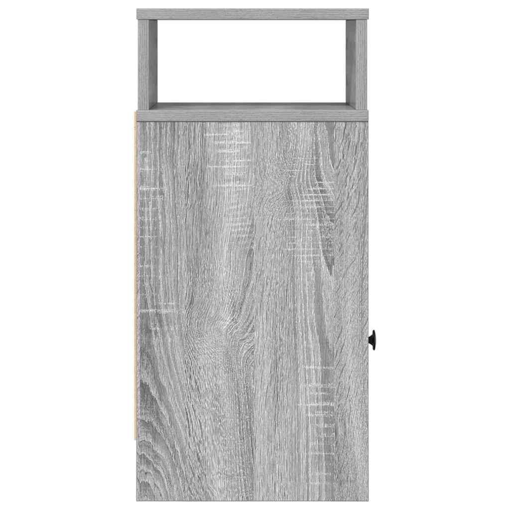 Comodino con Cassetto Grigio Sonoma 25x31x66 cm
