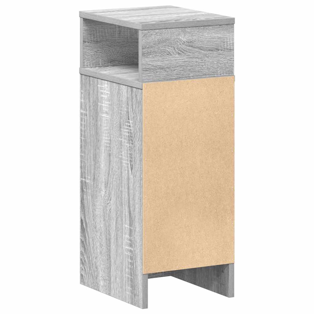 Comodino con Cassetto Grigio Sonoma 25x31x66 cm