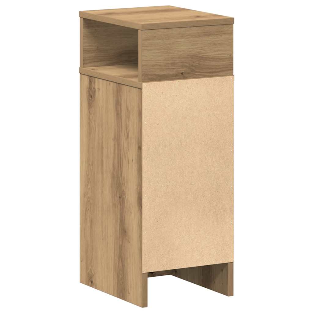 Comodino con Cassetto Rovere Artigianale 25x31x66 cm