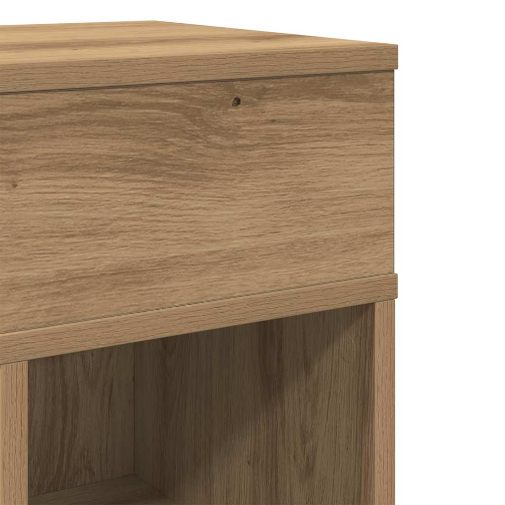 Comodino con Cassetto Rovere Artigianale 25x31x66 cm