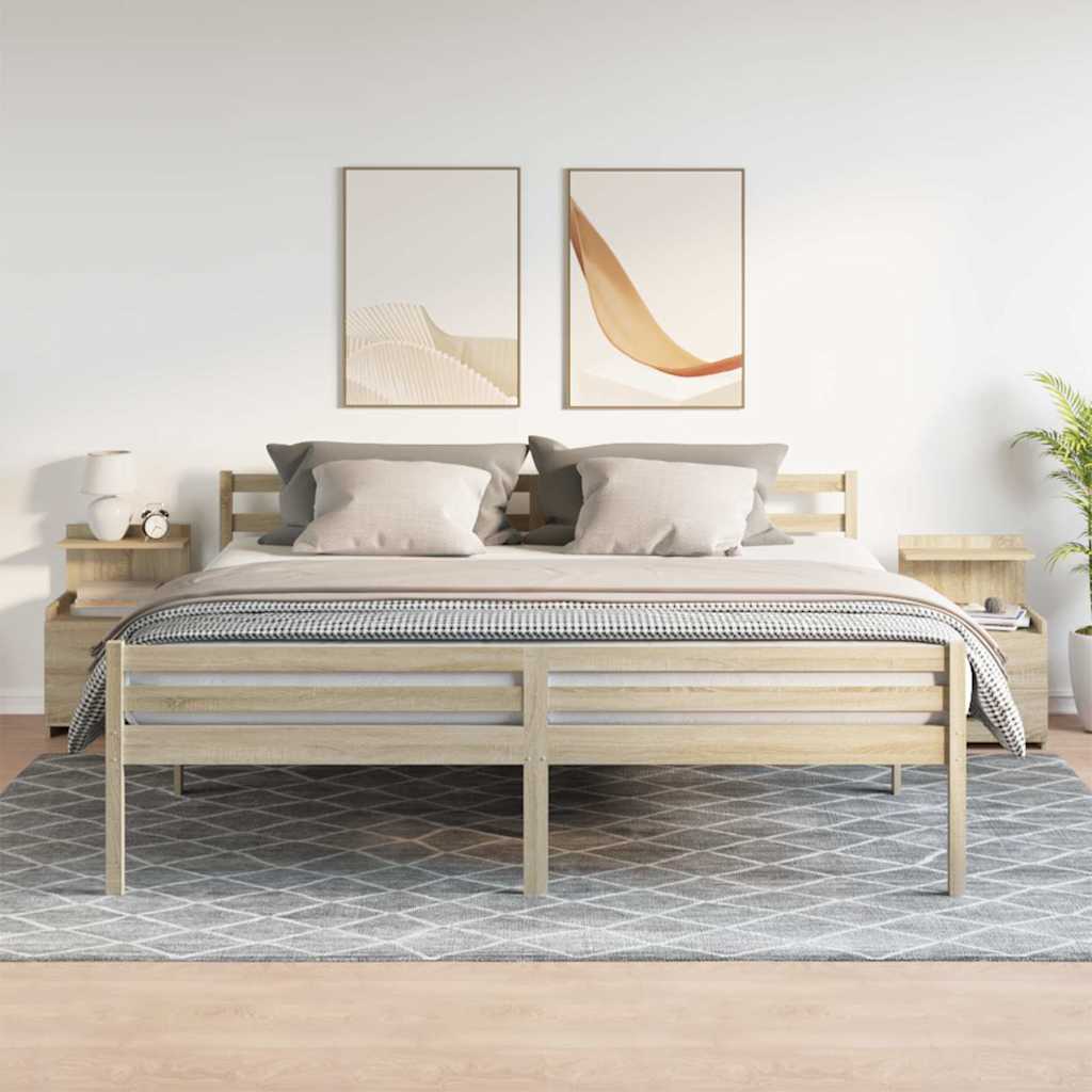 Comodini 2 pz con 2 cassetti Rovere Sonoma 40x36,5x62 cm