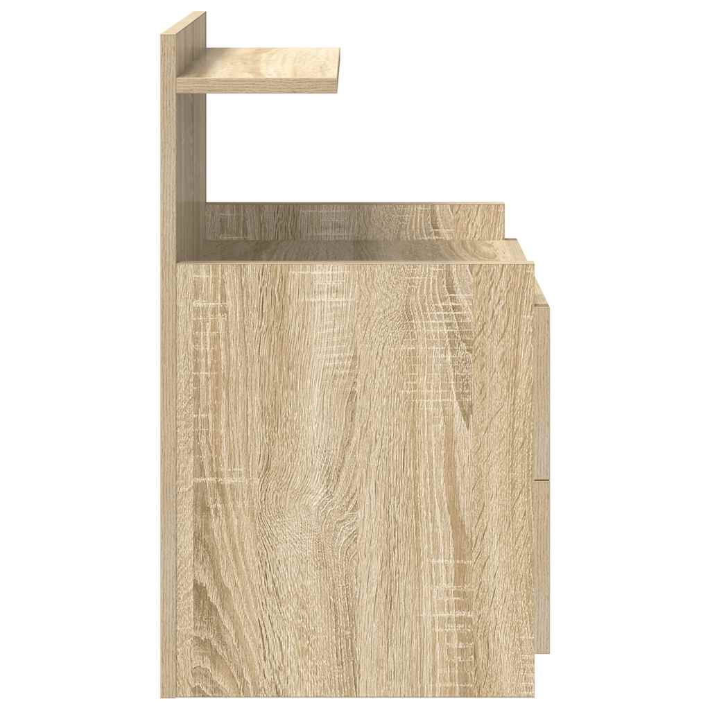 Comodini 2 pz con 2 cassetti Rovere Sonoma 40x36,5x62 cm