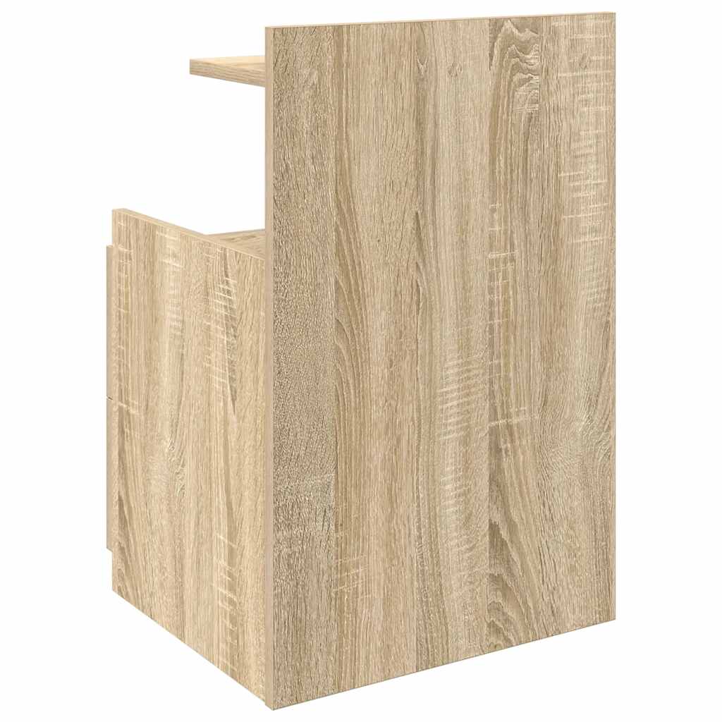 Comodini 2 pz con 2 cassetti Rovere Sonoma 40x36,5x62 cm