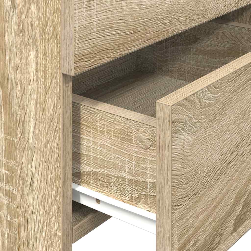 Comodini 2 pz con 2 cassetti Rovere Sonoma 40x36,5x62 cm
