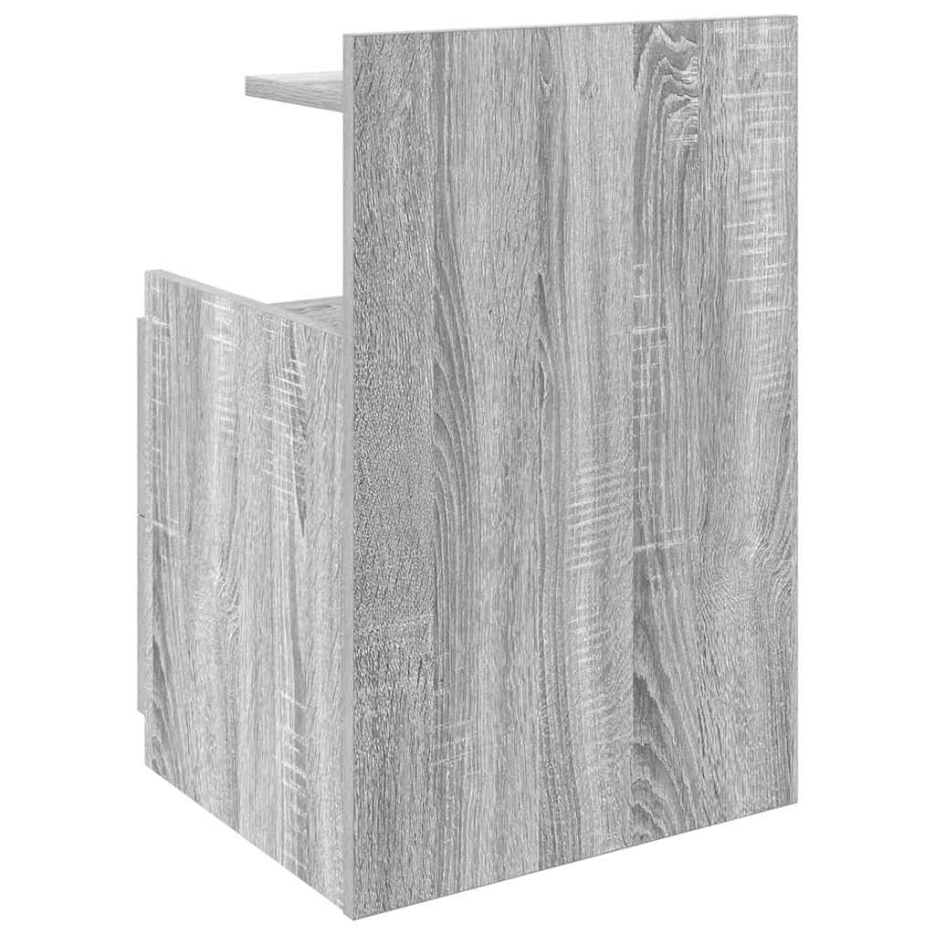 Comodino con 2 cassetti Grigio Sonoma 40x36,5x62 cm